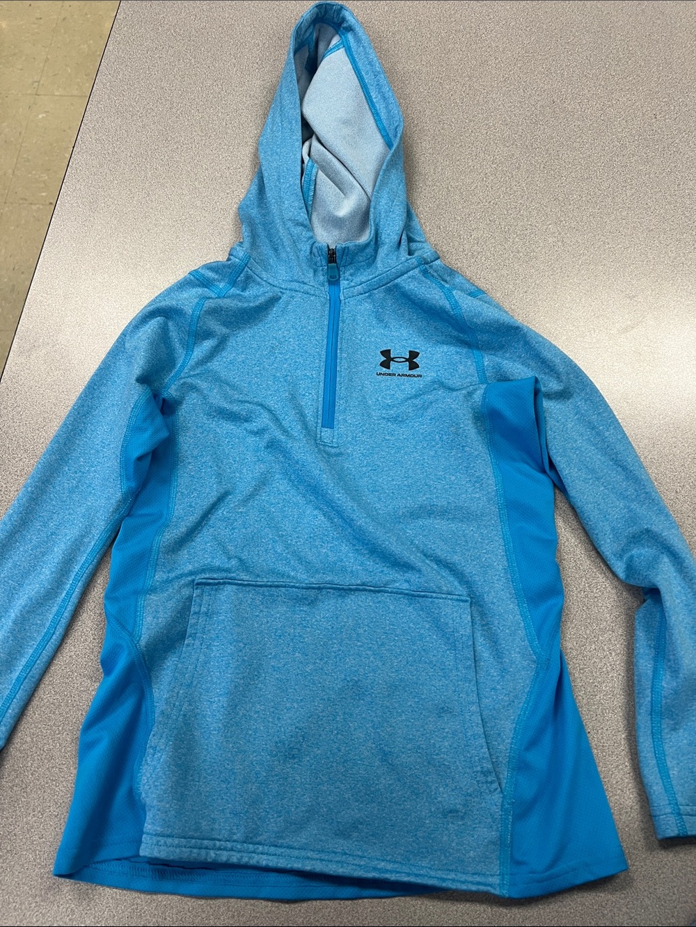 Under Armour Turquoise/Teal Quarter-Zip Hooded Pullover